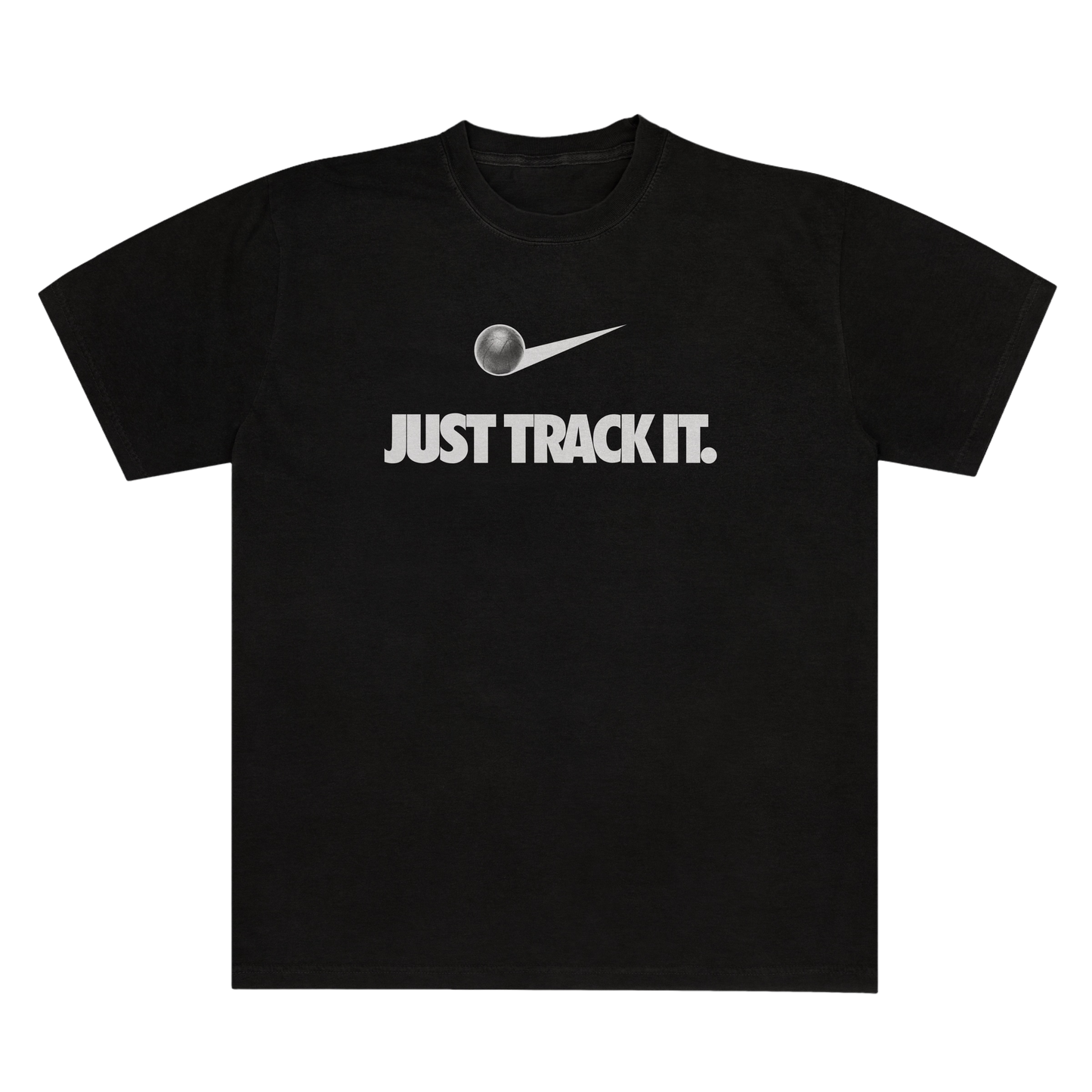 Just Track It. Unisex Tee 6.5 Black