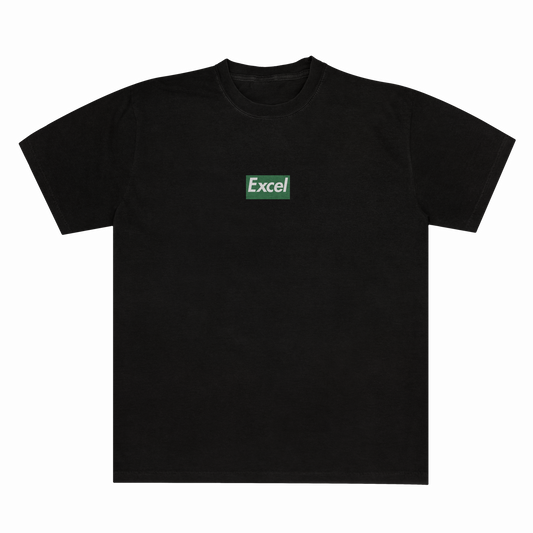 Excel Boxy Logo Unisex Tee 6.1 Black