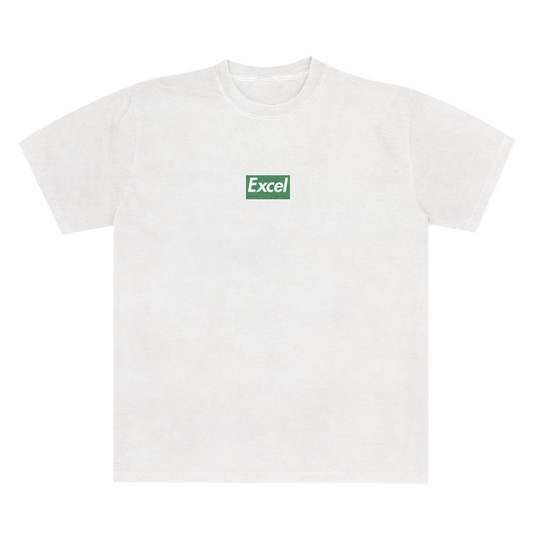 Excel Boxy Logo Unisex Tee 6.1 White