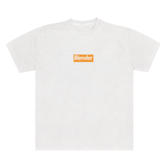 Blender Boxy Logo Unisex Tee 6.1 White