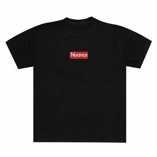 Nuance Boxy Logo Unisex Tee 6.1 Black