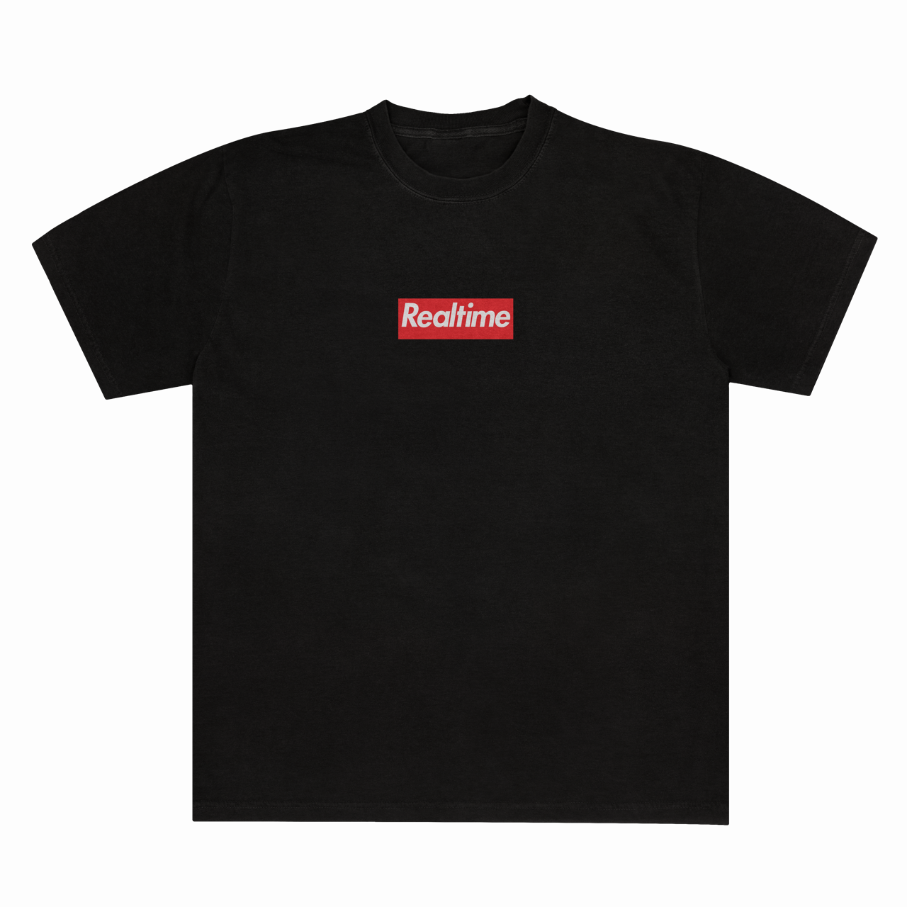 Realtime Boxy Logo Unisex Tee 6.1 Black