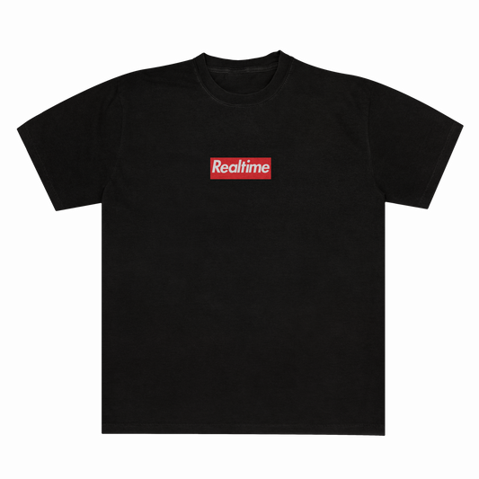 Realtime Boxy Logo Unisex Tee 6.1 Black